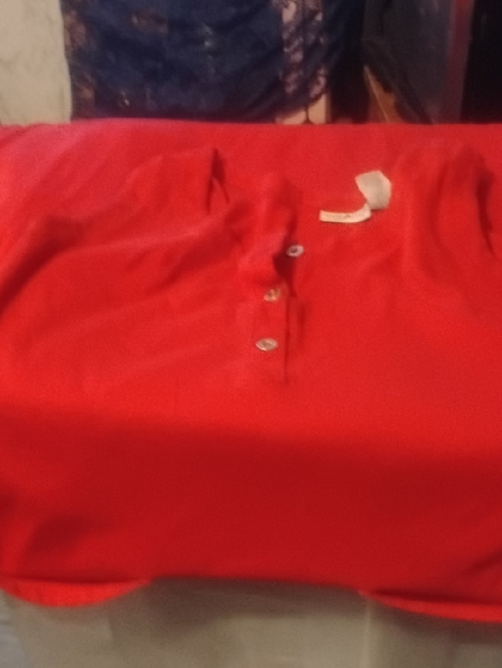 Red Sleeveless Dress with Buttons
